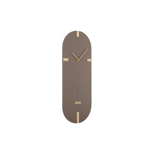 Karlsson Oxford Oval Wall Clock - Mocha Brown