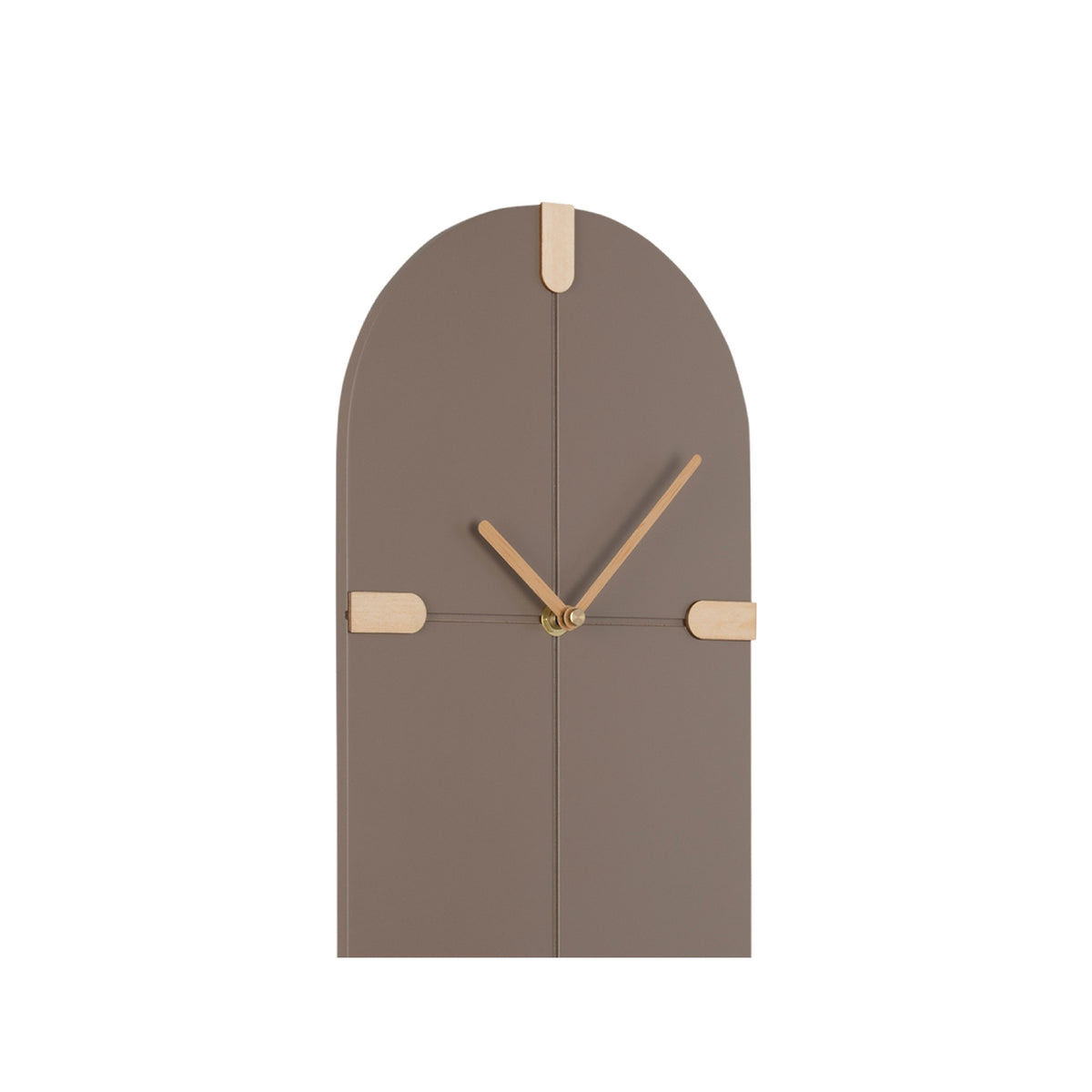Karlsson Oxford Oval Wall Clock - Mocha Brown