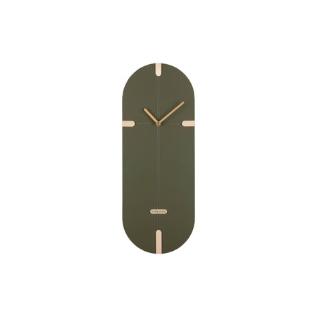Karlsson Oxford Oval Wall Clock - Luxury Green - CLOCKS - Beattys of Loughrea