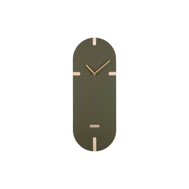 Karlsson Oxford Oval Wall Clock - Luxury Green