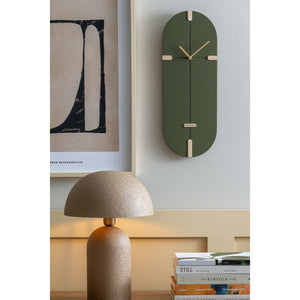 Karlsson Oxford Oval Wall Clock - Luxury Green