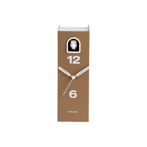Karlsson Book Owl Table Clock - Mocha Brown