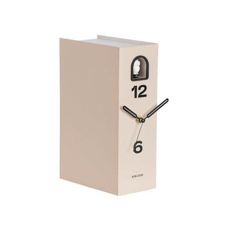 Karlsson Book Owl Table Clock - Warm Grey - CLOCKS - Beattys of Loughrea