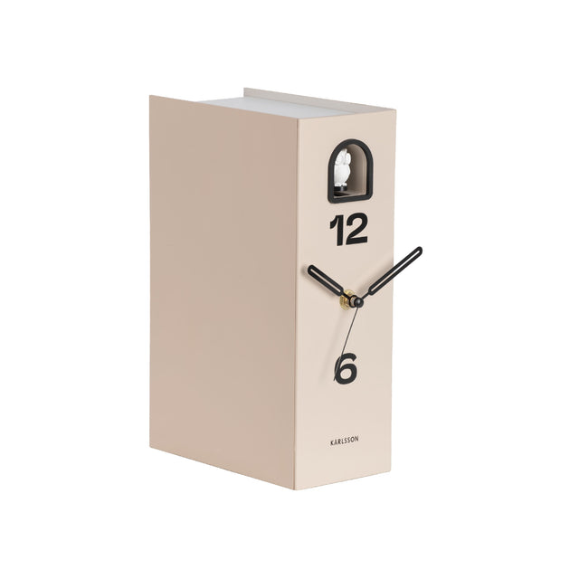 Karlsson Book Owl Table Clock - Warm Grey