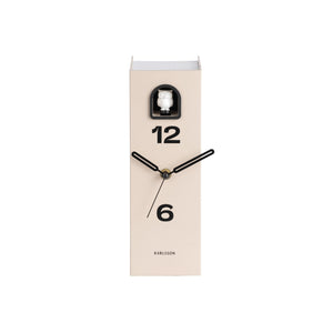 Karlsson Book Owl Table Clock - Warm Grey