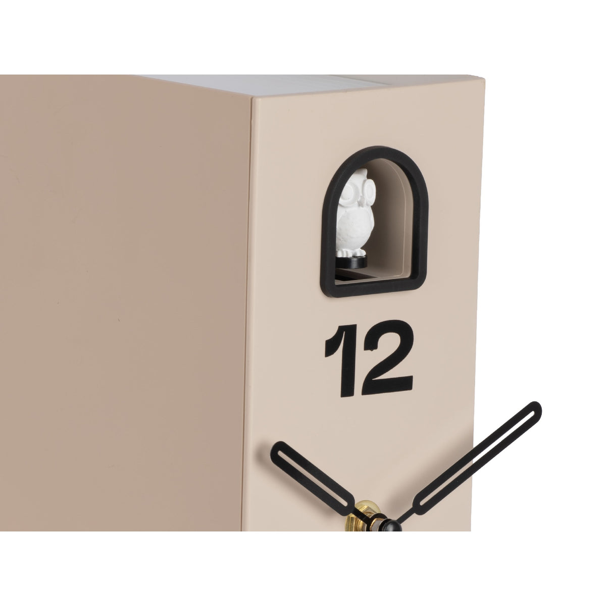 Karlsson Book Owl Table Clock - Warm Grey
