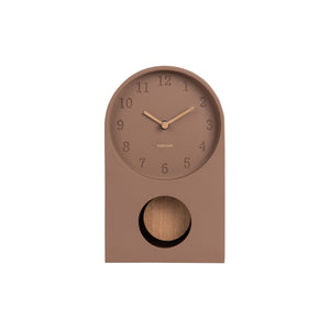 Karlsson Paris Arch Table Clock with Pendulum - Brown