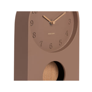 Karlsson Paris Arch Table Clock with Pendulum - Brown
