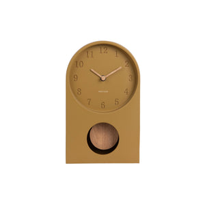 Karlsson Paris Arch Table Clock with Pendulum - Dark Khaki