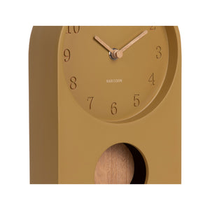 Karlsson Paris Arch Table Clock with Pendulum - Dark Khaki