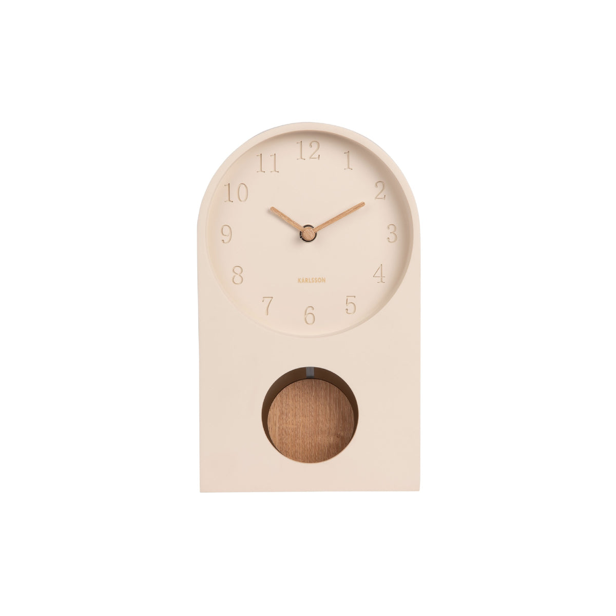 Karlsson Paris Arch Table Clock with Pendulum - Off White