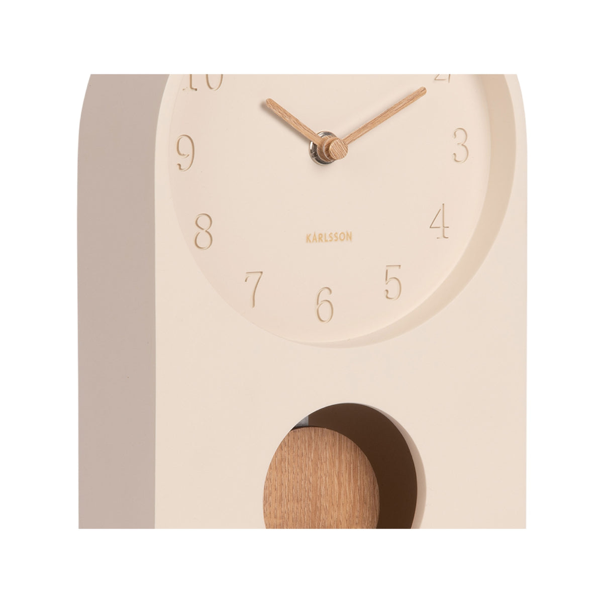 Karlsson Paris Arch Table Clock with Pendulum - Off White