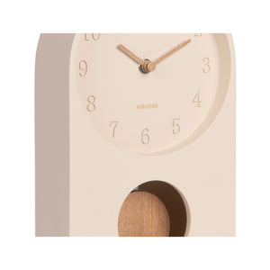 Karlsson Paris Arch Table Clock with Pendulum - Off White