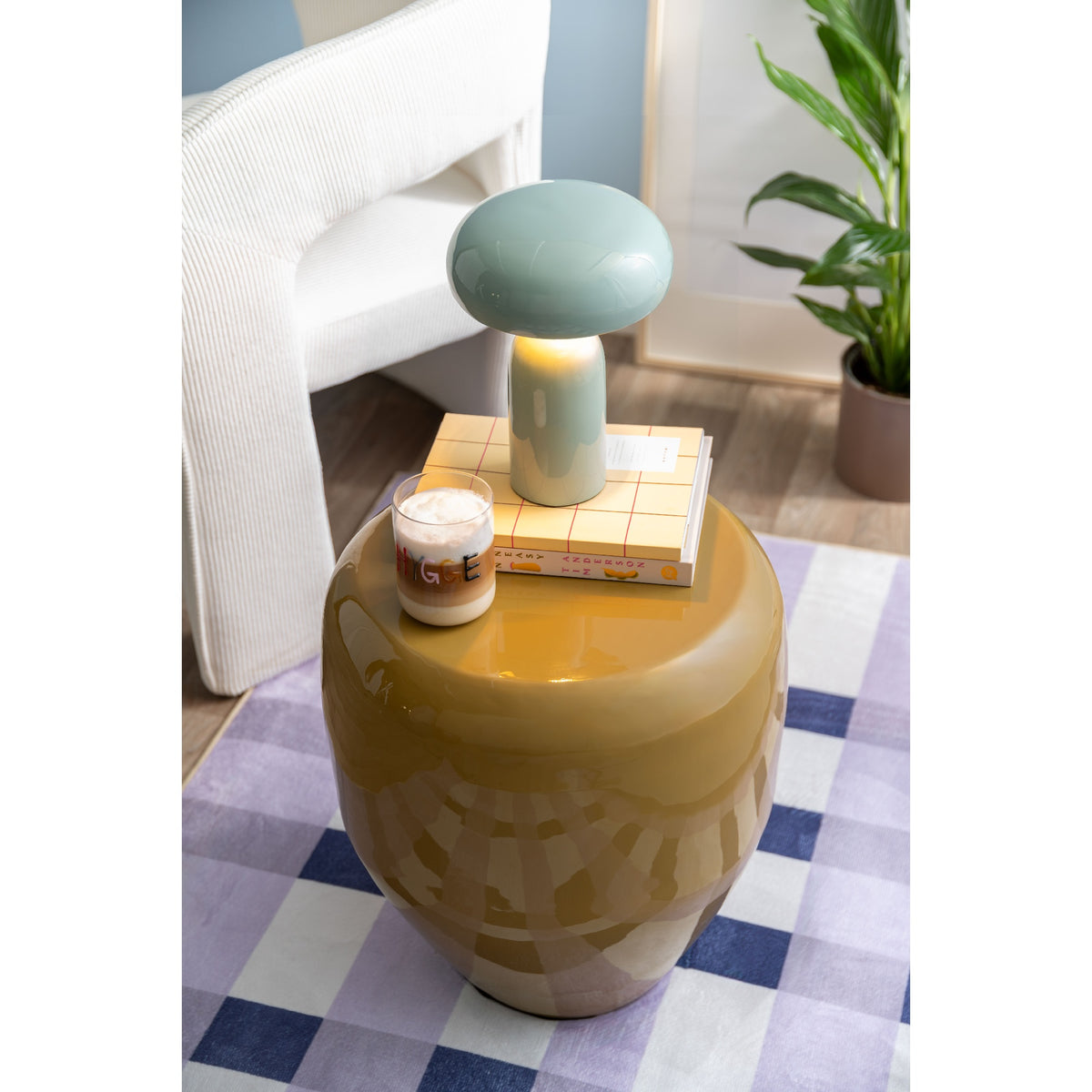 Leitmotiv Table Lamp Catania Mushroom - Misty Blue