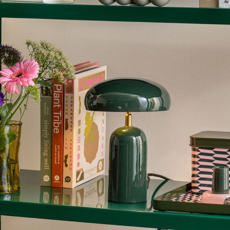 Leitmotiv Table Lamp Catania Mushroom - Alpine Green - TABLE/BEDSIDE LAMPS - Beattys of Loughrea