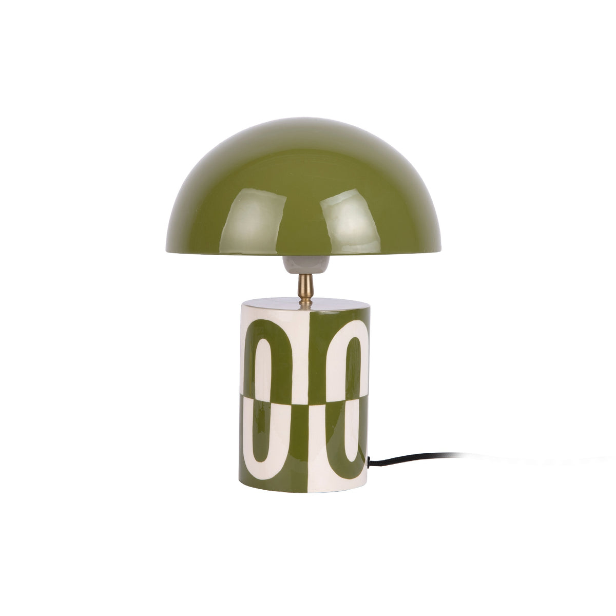Leitmotiv Table Lamp Dublin Circles - Luxury Green & Off White