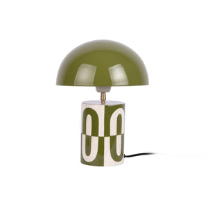 Leitmotiv Table Lamp Dublin Circles - Luxury Green & Off White