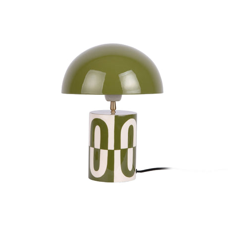 Leitmotiv Table Lamp Dublin Circles - Luxury Green & Off White - TABLE/BEDSIDE LAMPS - Beattys of Loughrea