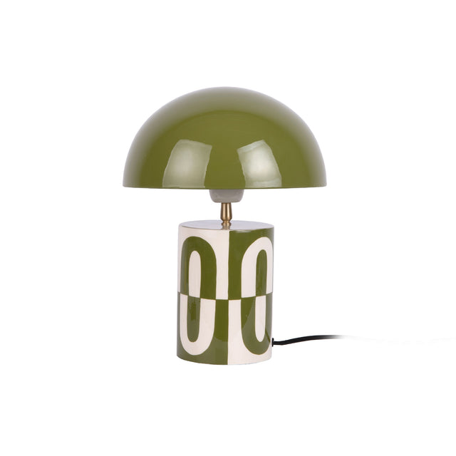 Leitmotiv Table Lamp Dublin Circles - Luxury Green & Off White