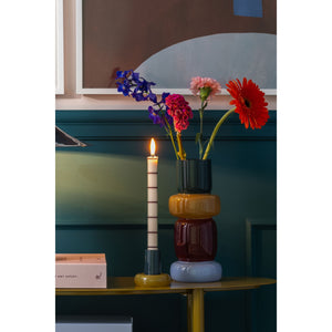 Present Time Candle Holder Set Firenze - Legion Blue & Olive Green