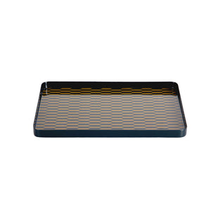 Present Time Tray Salerno Rectangle XL - Legion Blue & Olive Green