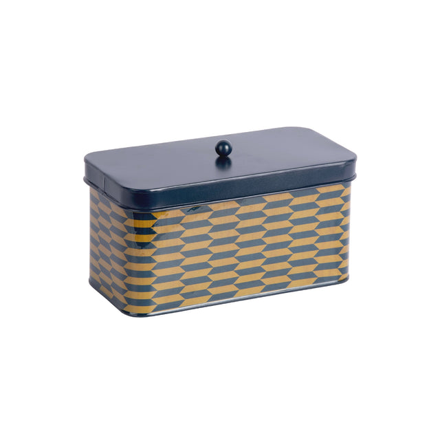 Present Time Storage Box Salerno Rectangle Large - Legion Blue & Olive Green
