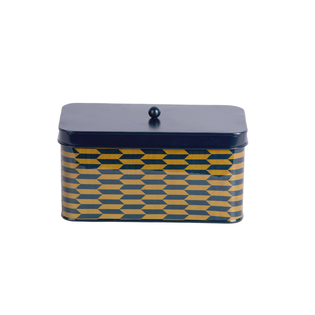Present Time Storage Box Salerno Rectangle Large - Legion Blue & Olive Green