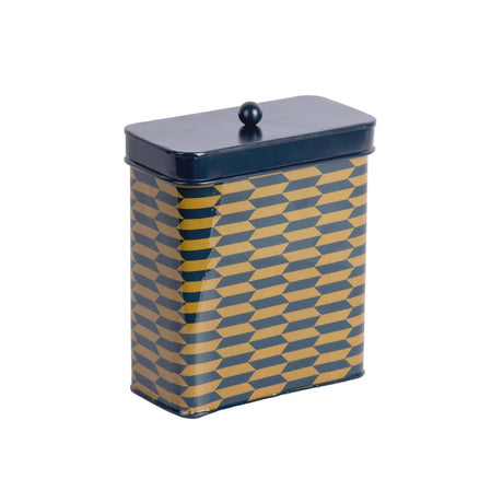 Present Time Storage Box Salerno Rectangle High - Legion Blue & Olive Green - ENAMELWARE/JARS/TRAYS - Beattys of Loughrea