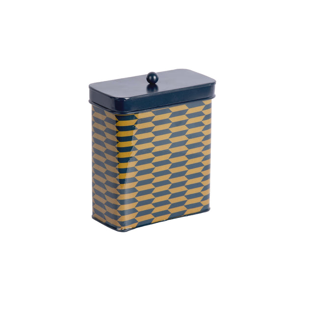 Present Time Storage Box Salerno Rectangle High - Legion Blue & Olive Green