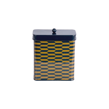Present Time Storage Box Salerno Rectangle High - Legion Blue & Olive Green - ENAMELWARE/JARS/TRAYS - Beattys of Loughrea