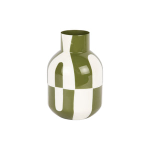 Present Time Vase Dublin Circles - Luxury Green & Off White