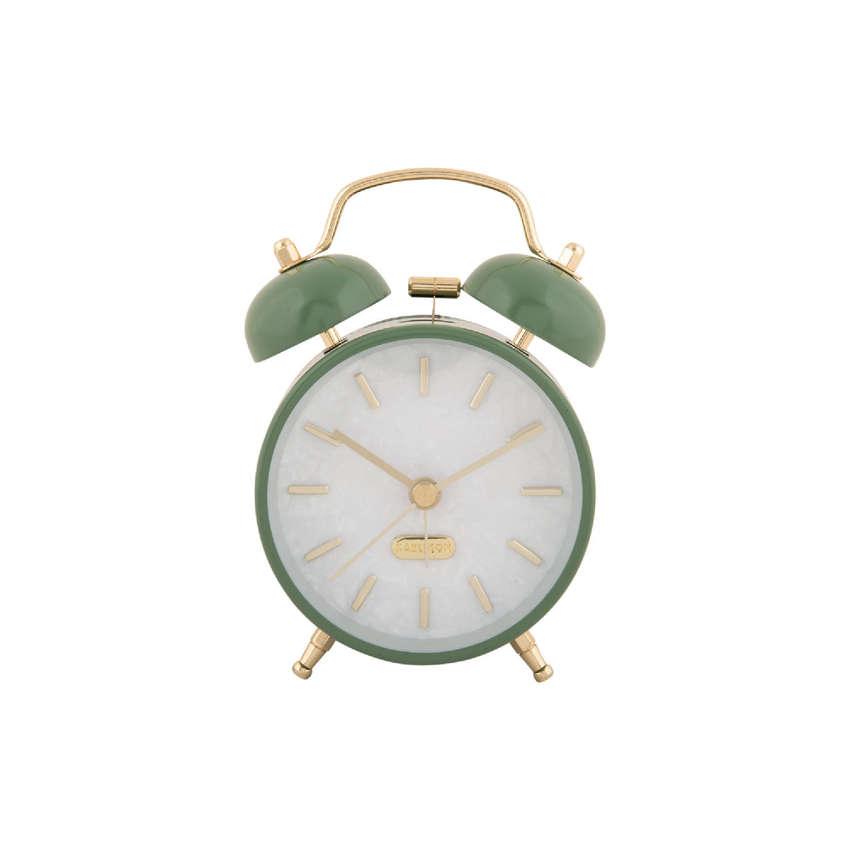 Karlsson Pearl Glow Alarm Clock - Jungle Green