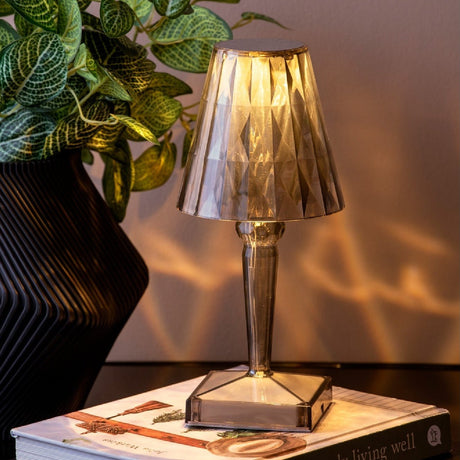 Leitmotiv Table Lamp Gem - Dark Grey - TABLE/BEDSIDE LAMPS - Beattys of Loughrea