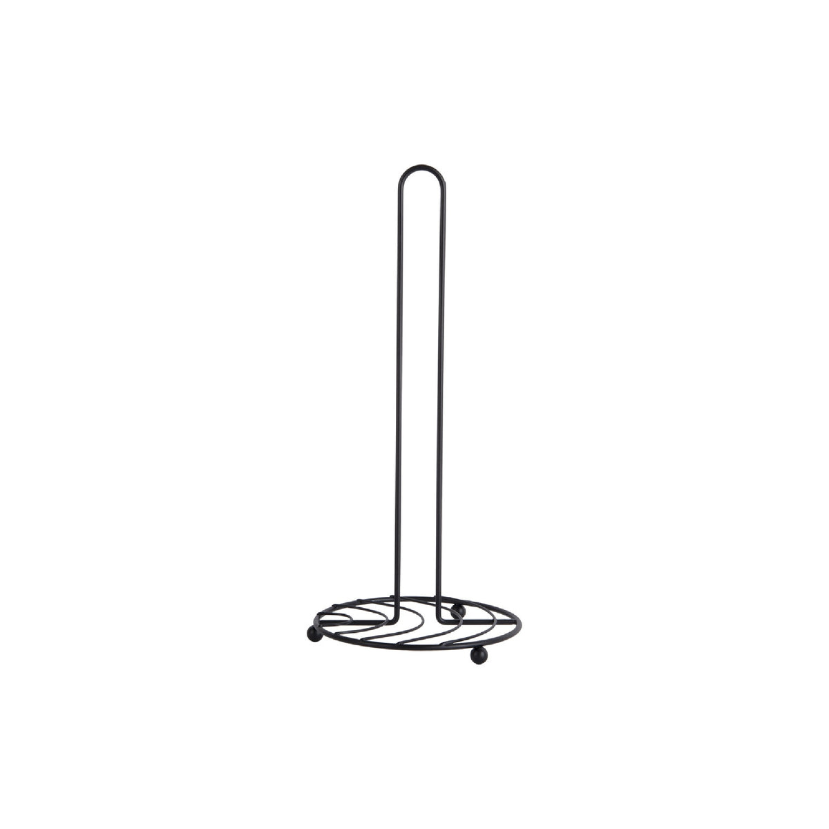 Present Time Kitchen Roll Holder Wired - Black