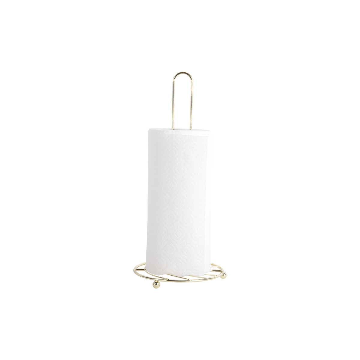 Present Time Kitchen Roll Holder Wired - Gold Plated