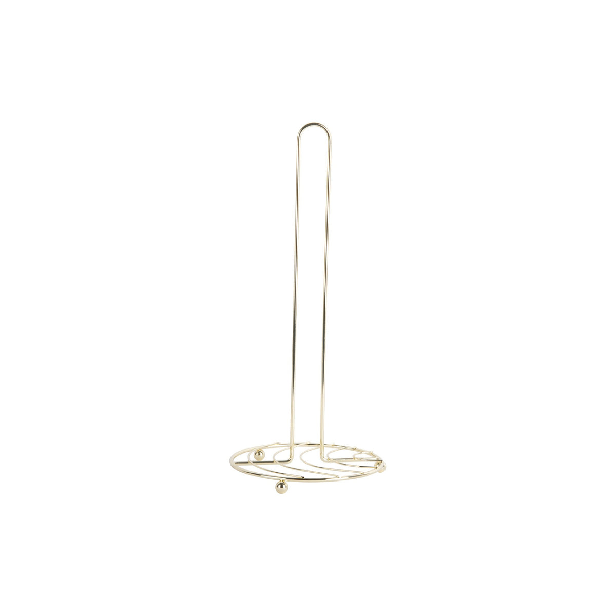 Present Time Kitchen Roll Holder Wired - Gold Plated