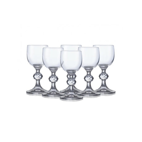 Crystalex Claudia Small Wine Glasses 150ml, Pack of 6 - DRINKING GLASSES - Beattys of Loughrea