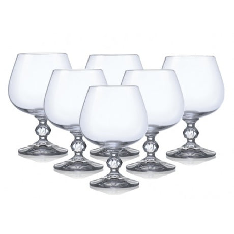 Crystalex Claudia Brandy Glasses 250ml, Pack of 6 - DRINKING GLASSES - Beattys of Loughrea