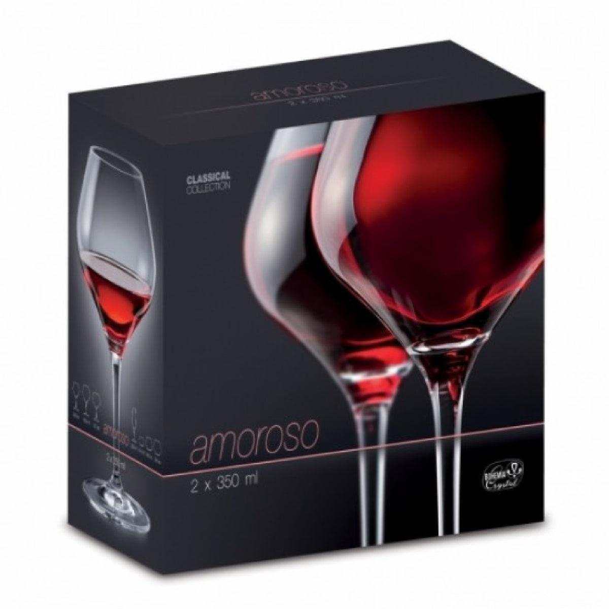 DAC 2PK CRYSTALEX AMOROSO WINE GLASS 350ML