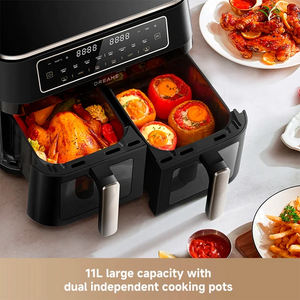 Dreame CrisTendDuo DZ30 Dual Zone Air Fryer, 11L Black