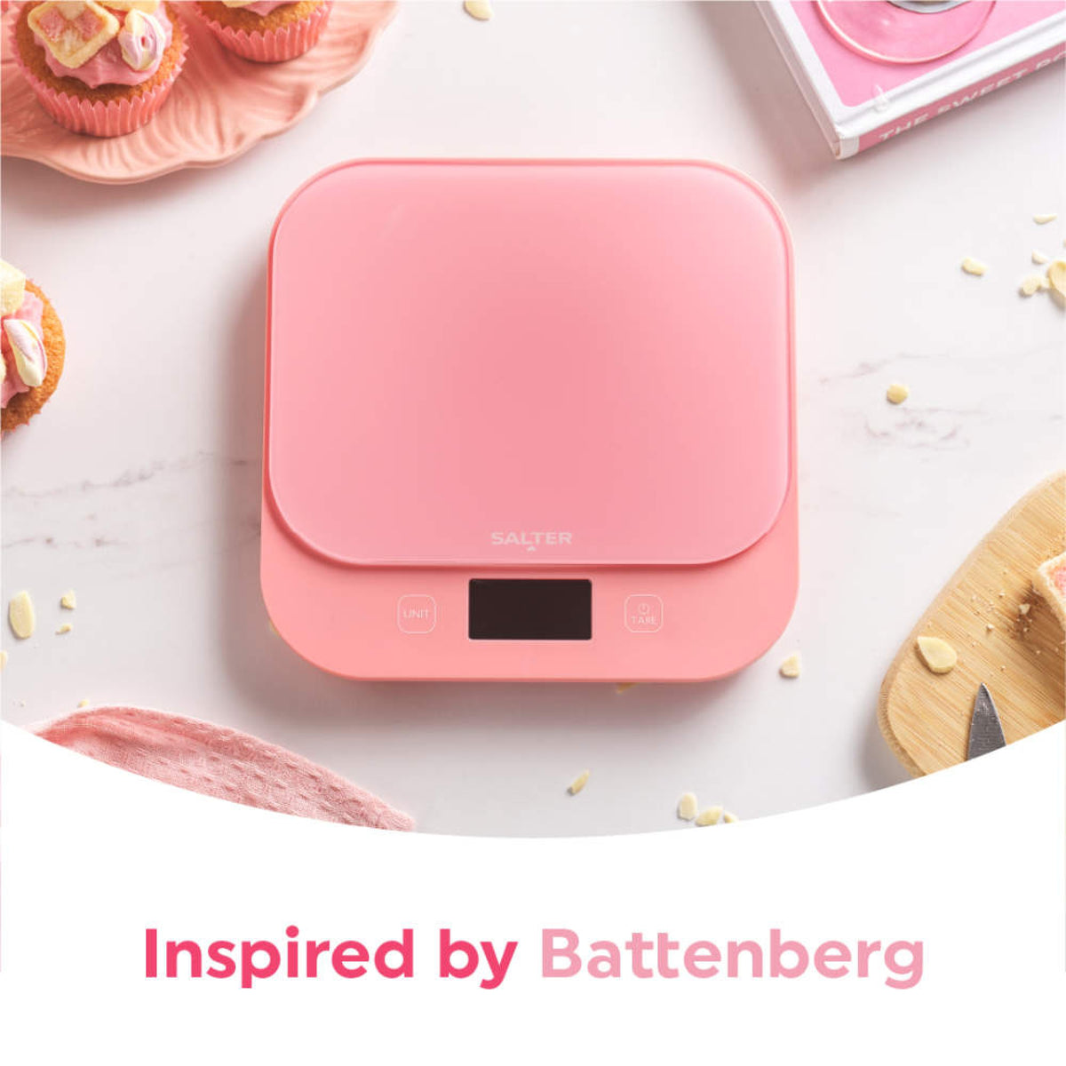 Salter British Bakes Waterproof Kitchen Scale, Pink
