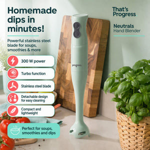 Progress Neutrals Hand Blender, Sage
