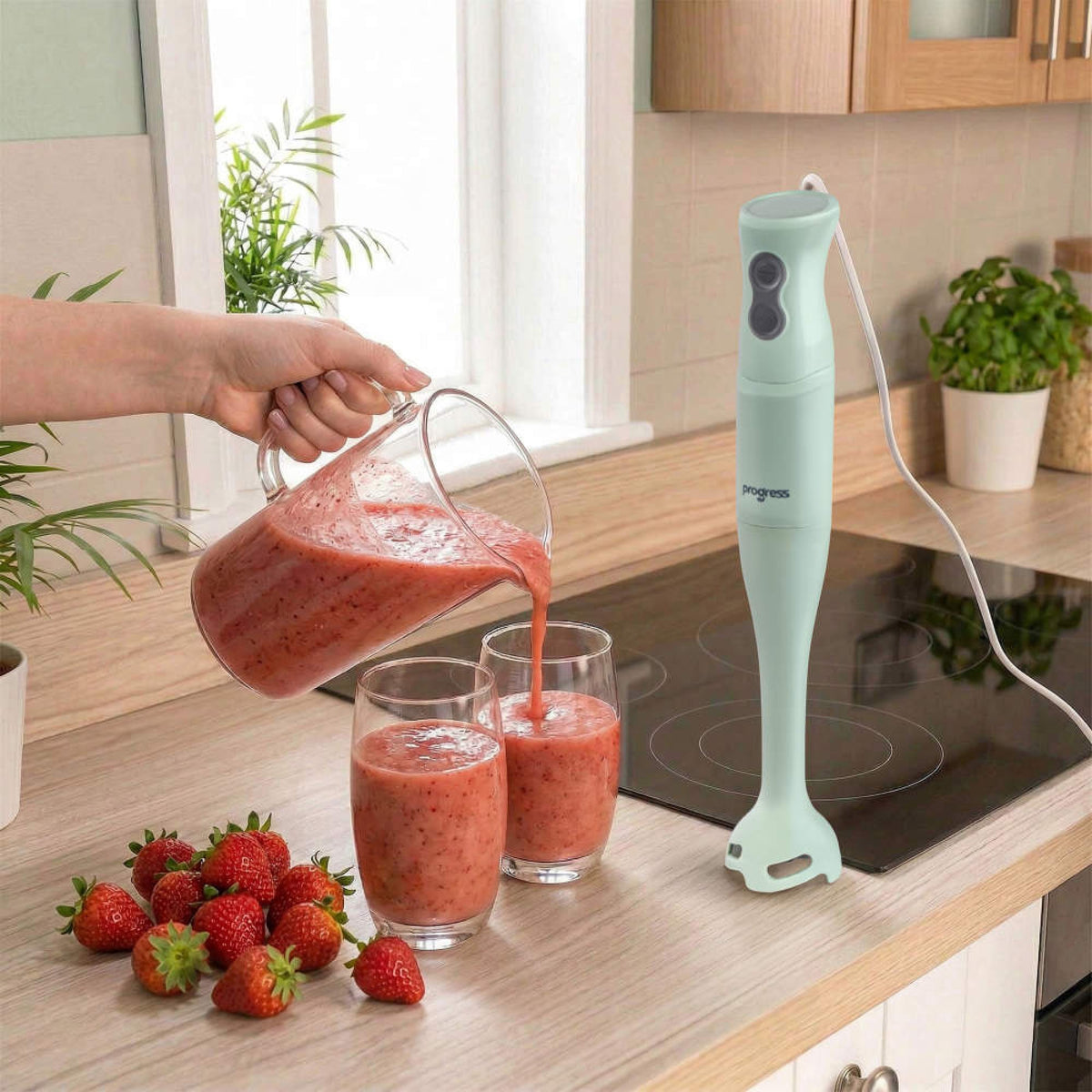 Progress Neutrals Hand Blender, Sage