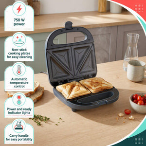 Progress Mellow 2-Slice Sandwich Maker, Blue