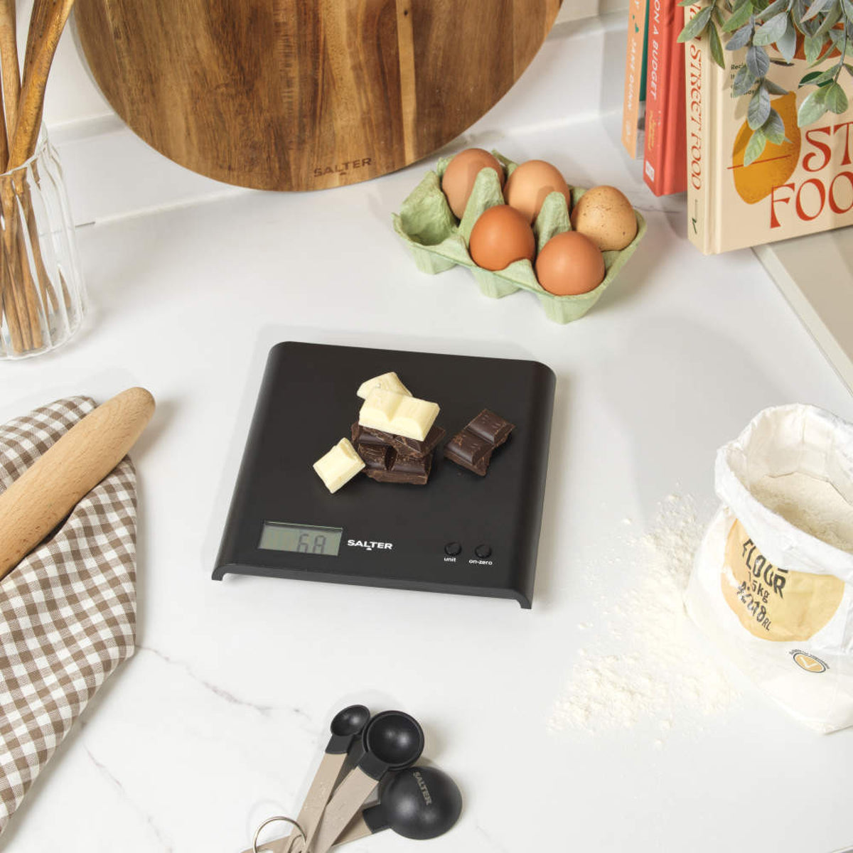 Salter Arc Digital Kitchen Scale, Black