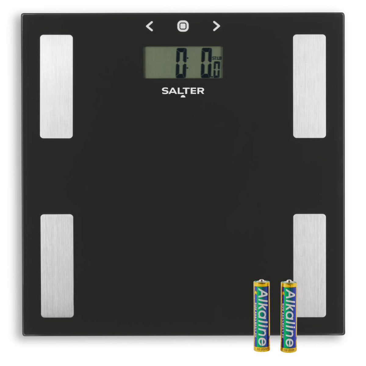 Salter Glass Analyser Bathroom Scale, Black