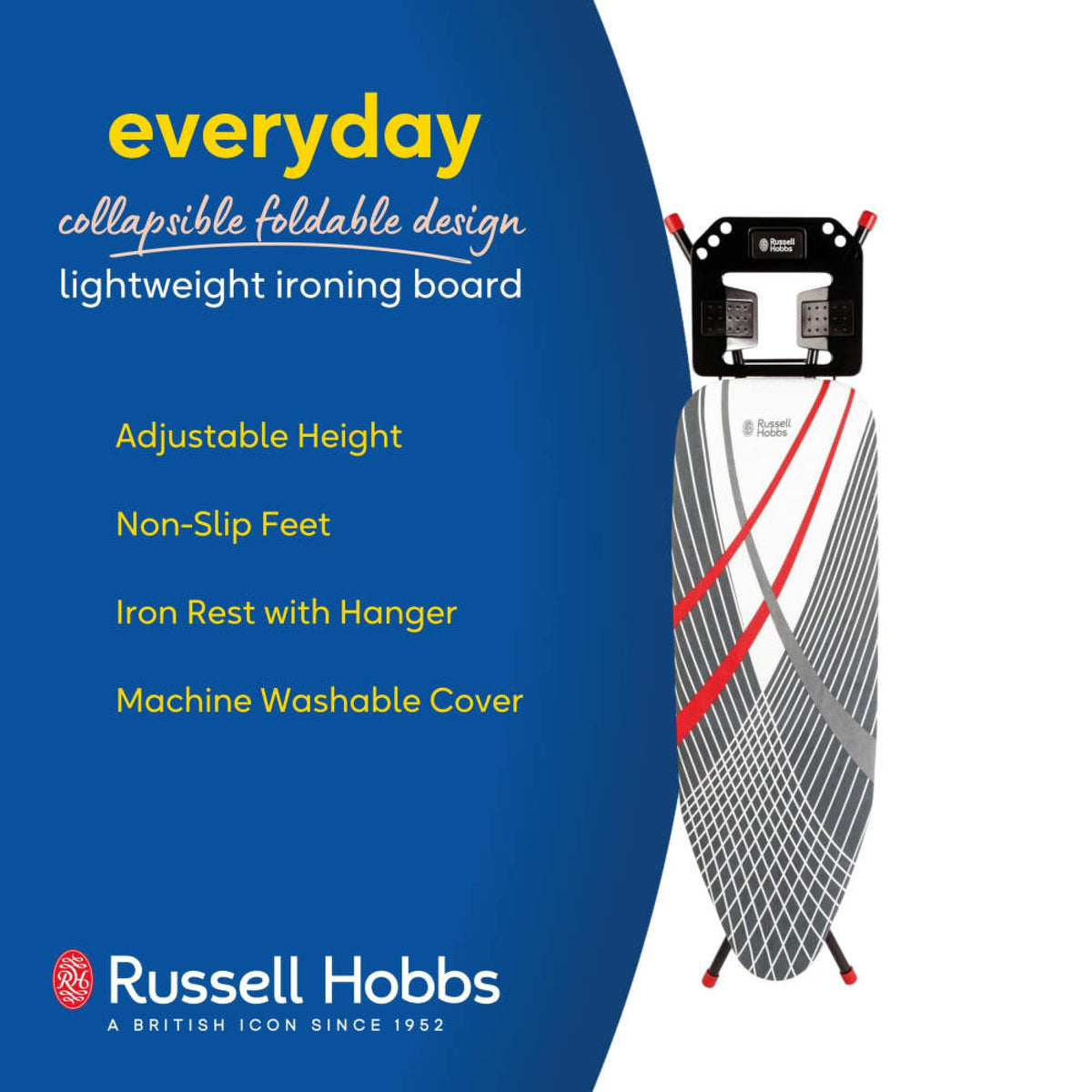 Russell Hobbs Ironing Board, 115 x 36cm, Black