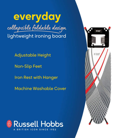 Russell Hobbs Ironing Board, 115 x 36cm, Black - IRONING BOARDS - Beattys of Loughrea