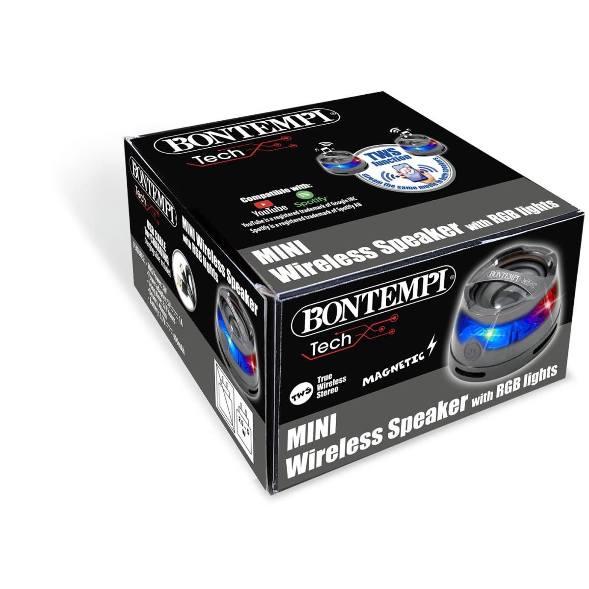 Bontempi Mini Wireless Speaker with Magnetic Base - MUSICAL INSTRUMENTS - Beattys of Loughrea