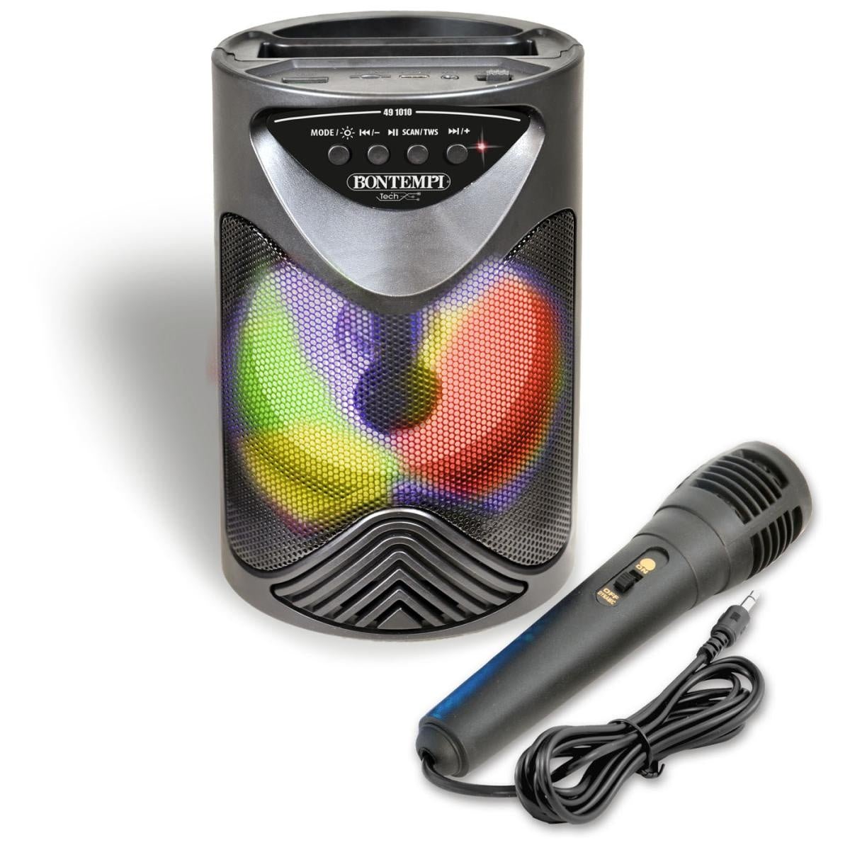 Bontempi Wireless Speaker with Dynamic Microphone and RGB Lights - MUSICAL INSTRUMENTS - Beattys of Loughrea
